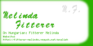 melinda fitterer business card
